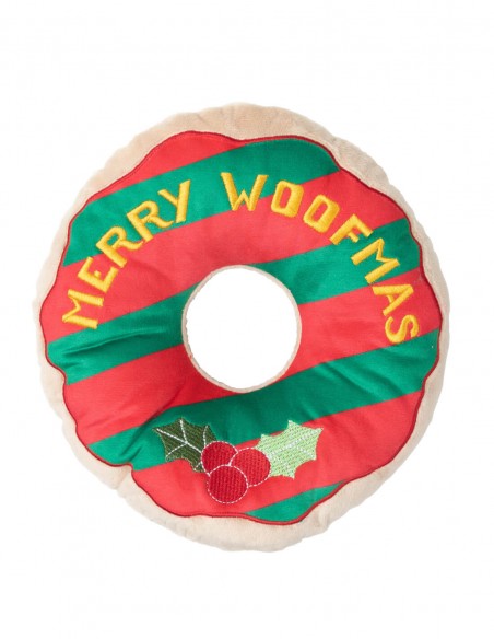 FuzzYard Xmas Toy - Giant Merry Woofmas Donut