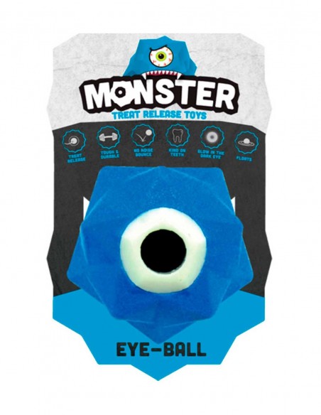 MONSTER Pelota para Rellenar AZUL Ø6cm - Para Perros