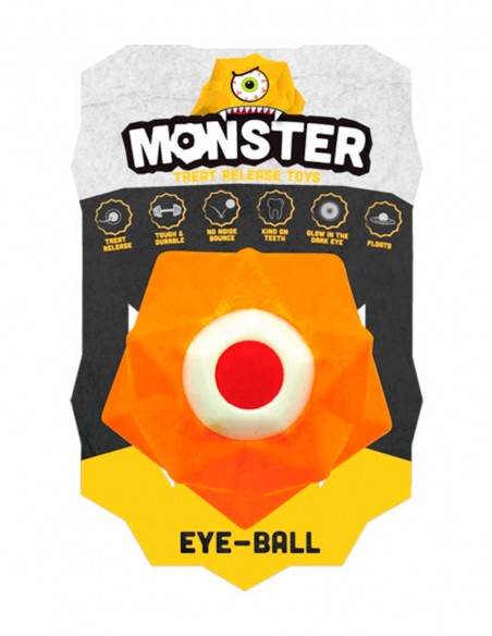 MONSTER Pelota para Rellenar NARANJA Ø6cm - Para Perros