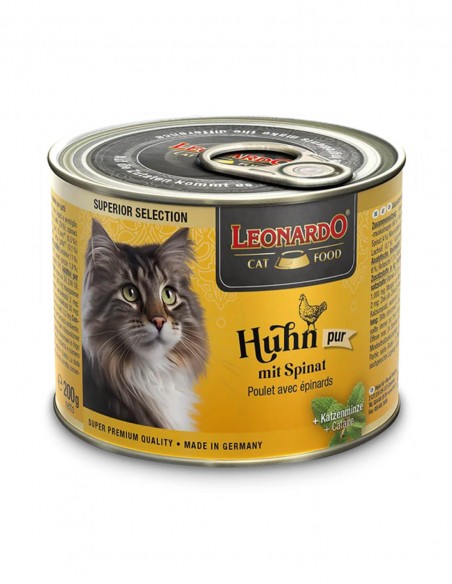 Leonardo SUP Selection Pollo y Espinacas 200g - Para Gatos