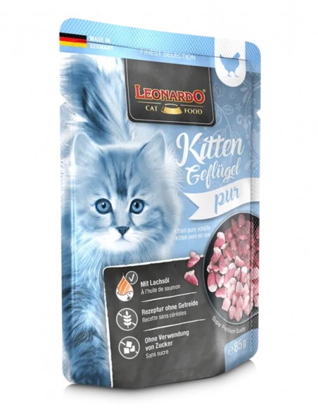 Leonardo Puro Selection Ave 85g - Para Gatos KITTEN
