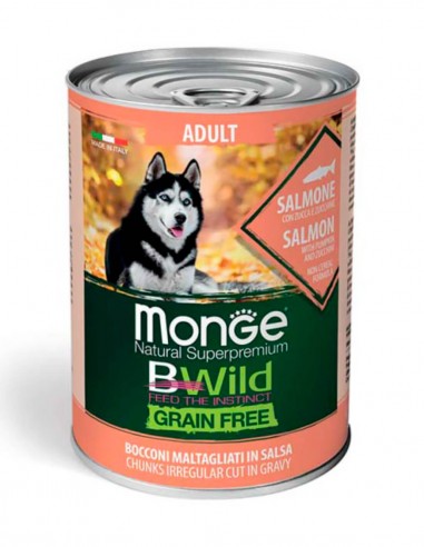 MONGE Bwild Salmón 400g - Comida Húmeda para...