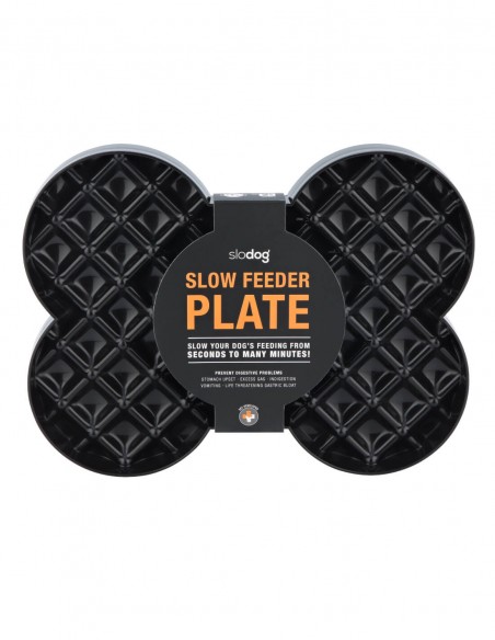 LickiMat Slodog Gris - Comedero Antivoracidad para Perros