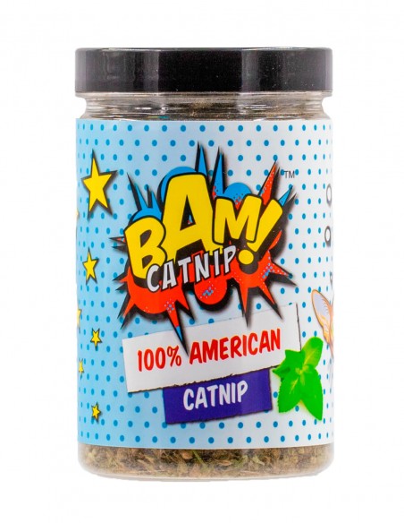 BAM! Catnip Bote con Hojas de Catnip 35g - Para Gatos