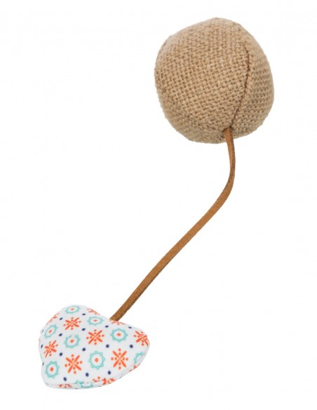 Bola de yute con Corazón - Para Gatos