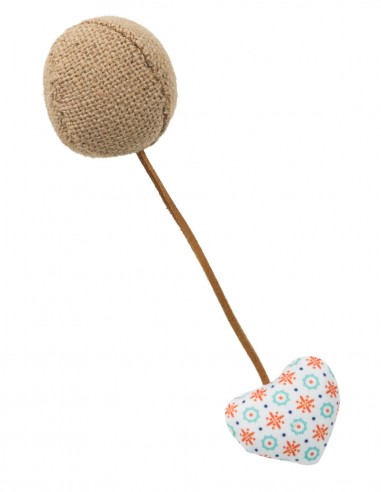 Bola de yute con Corazón - Para Gatos