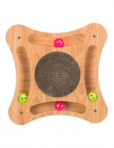 Rascador Interactivo con Tabla C de Madera -...