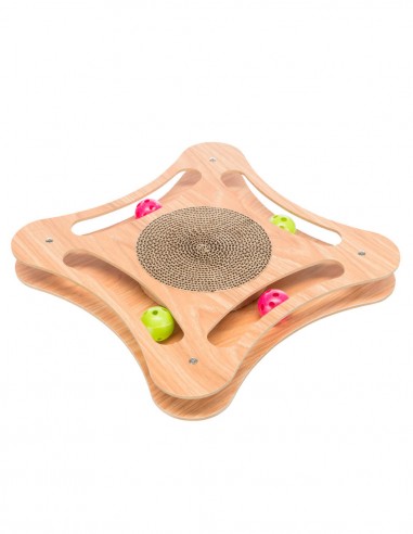 Rascador Interactivo con Tabla C de Madera -...