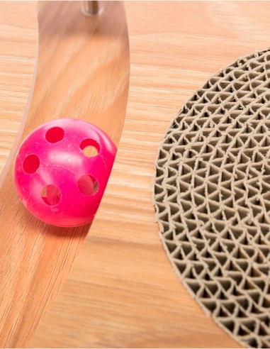 Rascador Interactivo con Tabla C de Madera -...