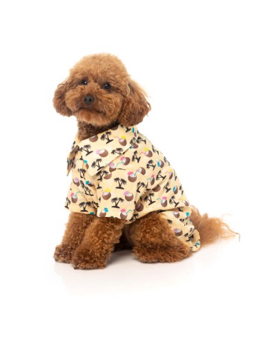 FuzzYard Camisa Hawaiana Sandy Coconut - Talla 3