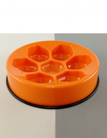 Cavity Comedero Slow Feed Naranja para perros