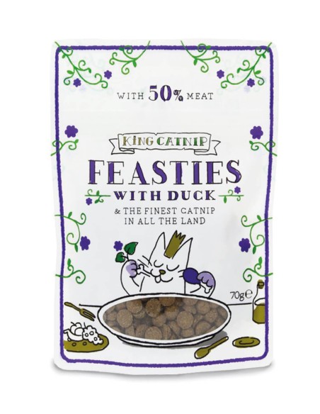 KING CATNIP Feasties con Pato 70g - Snacks para Gatos