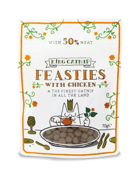 KING CATNIP Feasties con Pollo 70g - Snacks para Gatos