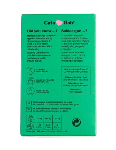 CANUMI Hígado de Rape 125g - Para Gatos