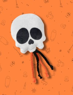FuzzYard Halloween Cat Toy - Scully Skull 2