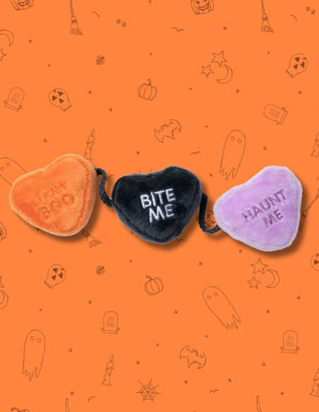 FuzzYard Halloween Cat Toy - Spooky Candy Hearts String