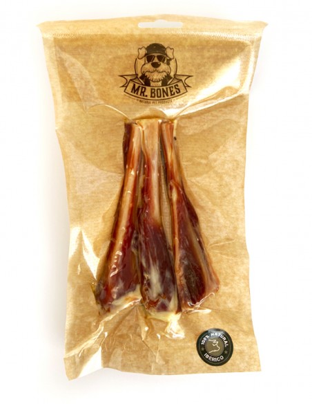 MR. BONES Mini Huesos de Jamón Ibérico (3uds) - Snack Natural para Perros