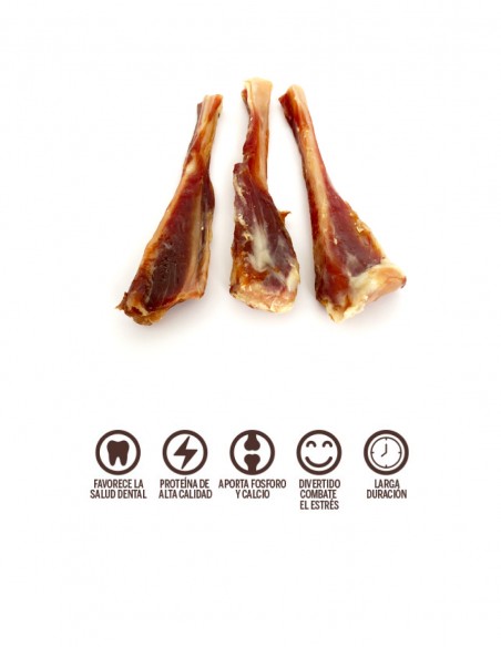 MR. BONES Mini Huesos de Jamón Ibérico (3uds) - Snack Natural para Perros