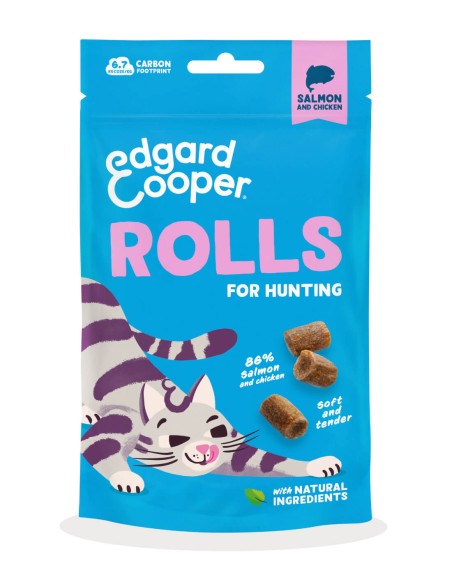Edgard & Cooper Rollitos de Salmón y Pollo 45g - Snacks para Gatos