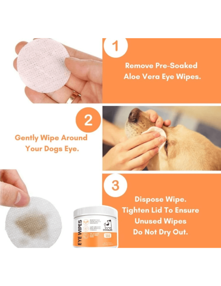 DogsLife Toallitas para Ojos - Para Perros