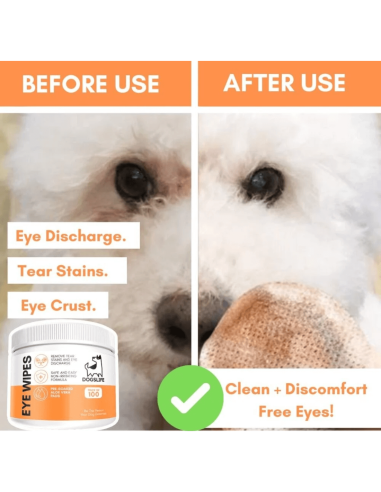 DogsLife Toallitas para Ojos - Para Perros