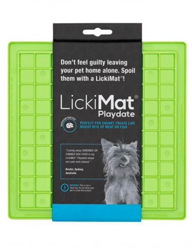 LickiMat Playdate Verde - Comedero Antivoracidad