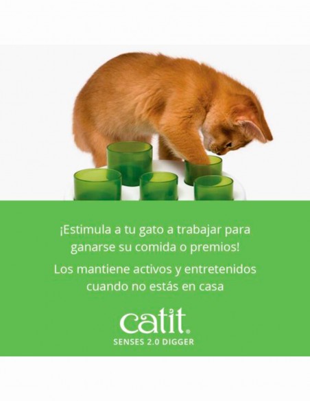Catit Comedero Digger Interactivo Antivoracidad - Para Gatos