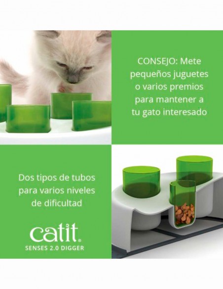 Catit Comedero Digger Interactivo Antivoracidad - Para Gatos