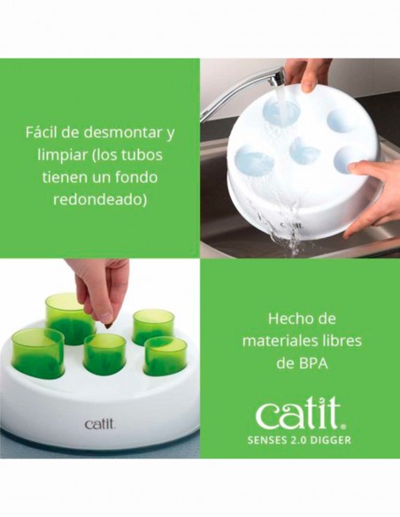 Catit Comedero Digger Interactivo Antivoracidad - Para Gatos