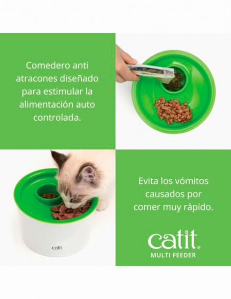 Catit Comedero Multi Feeder Interactivo Antivoracidad - Para Gatos