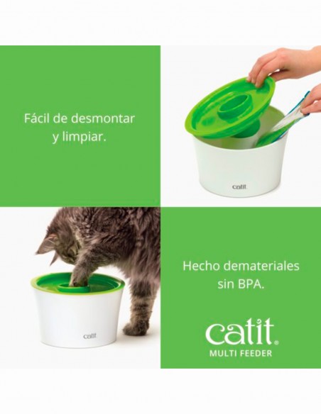 Catit Comedero Multi Feeder Interactivo Antivoracidad - Para Gatos