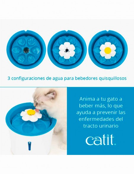 Catit Fuente FLOWER con Luz LED - Para Gatos