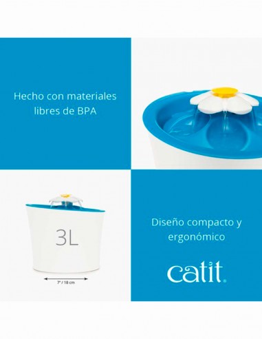 Catit Fuente FLOWER con Luz LED - Para Gatos
