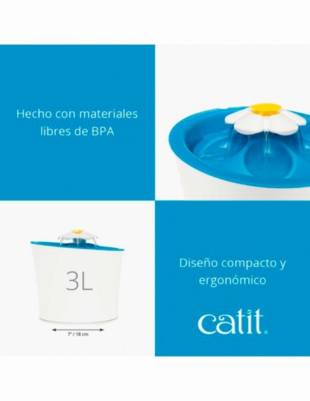 Catit Fuente FLOWER con Luz LED - Para Gatos