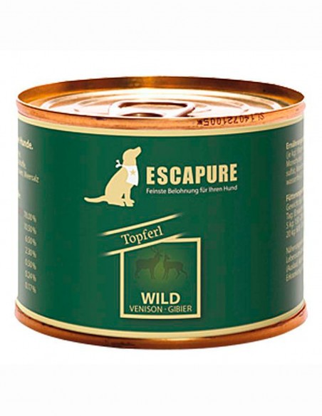 ESCAPURE Venado comida húmeda natural para perros 200g