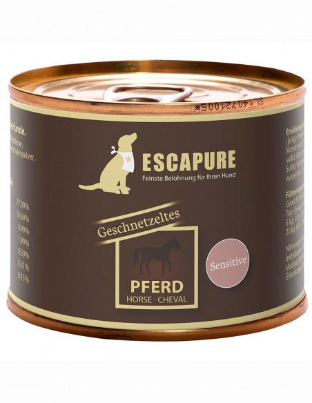 ESCAPURE Caballo 200g - Comida Húmeda Natural para Perros
