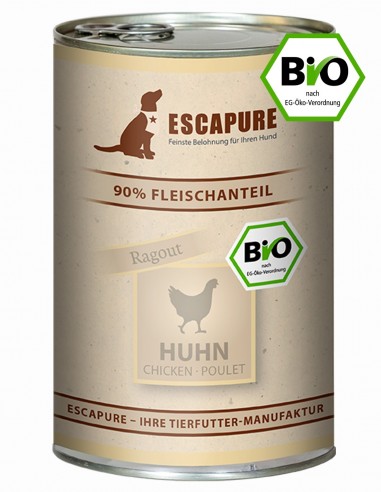 ESCAPURE BIO Pollo 400g - Comida Húmeda Natural...
