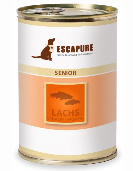 ESCAPURE Salmón 400g - Comida Húmeda Natural para Perros SENIOR