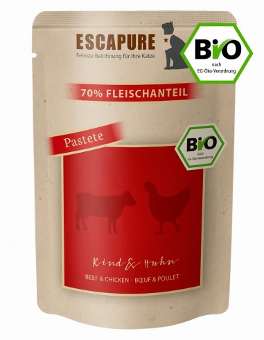 ESCAPURE Ternera y Pollo 100g - Comida BIO para...