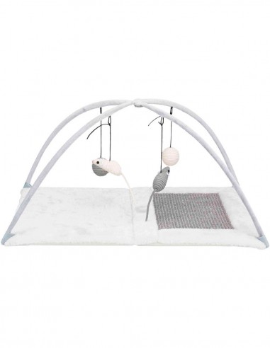 Alfombra Rascadora con Juguetes - Para Gatos