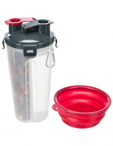Recipiente comida y agua con comedero para...