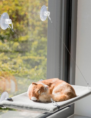 Hamaca gato ventana de terciopelo Trixie 50x30cm