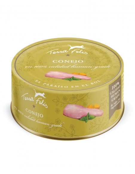 Terra Felis Conejo 80g - Comida húmeda para gatos