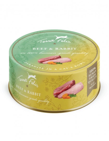Terra Felis Ternera Conejo 80g - Comida húmeda para gatos