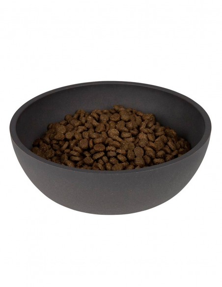 District 70 Comedero de Bambú Natural Negro L -  Para Perros