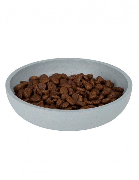 District 70 Comedero de Bambú Natural Ice Blue S - Para Perros