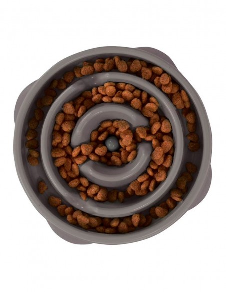 Slow Feed Comedero antivoracidad Gris 475ml