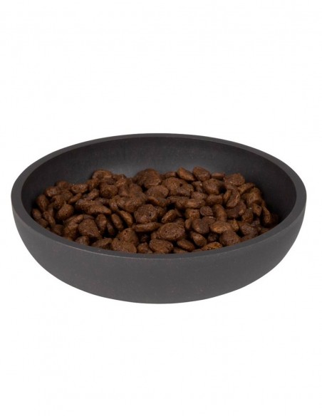 District 70 Comedero de Bambú Natural Negro - Para Gatos