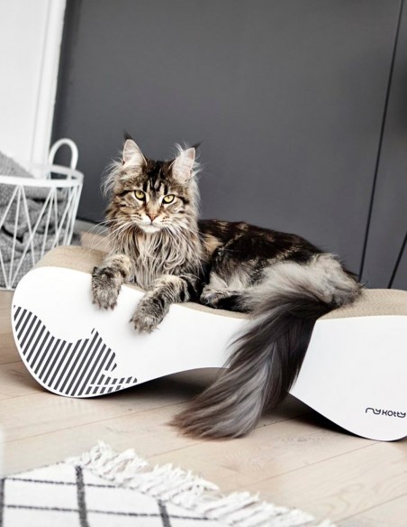 Rascador Vigo Lounge de Cartón BLANCO - Juguete para Gatos