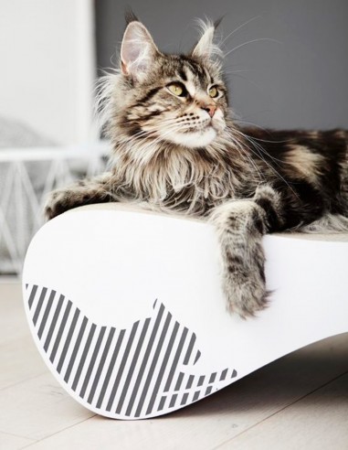 Rascador Vigo Lounge de Cartón BLANCO - Juguete...